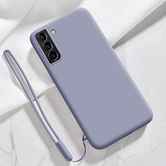 Coque Ultra Fine Silicone Souple 360 Degres Housse Etui S05 pour Samsung Galaxy S21 5G Gris Lavende