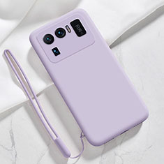 Coque Ultra Fine Silicone Souple 360 Degres Housse Etui S06 pour Xiaomi Mi 11 Ultra 5G Violet Clair