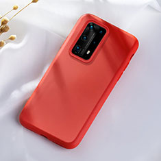 Coque Ultra Fine Silicone Souple 360 Degres Housse Etui S07 pour Huawei P40 Pro+ Plus Rouge