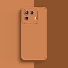 Coque Ultra Fine Silicone Souple 360 Degres Housse Etui S07 pour Xiaomi Mi 11 Pro 5G Orange
