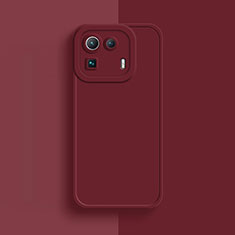 Coque Ultra Fine Silicone Souple 360 Degres Housse Etui S07 pour Xiaomi Mi 11 Pro 5G Rouge