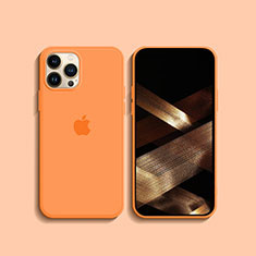 Coque Ultra Fine Silicone Souple 360 Degres Housse Etui S08 pour Apple iPhone 14 Pro Max Orange