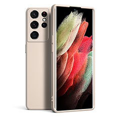 Coque Ultra Fine Silicone Souple 360 Degres Housse Etui S08 pour Samsung Galaxy S21 Ultra 5G Kaki