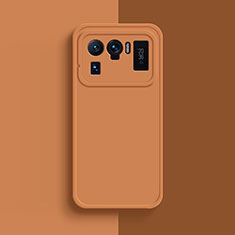 Coque Ultra Fine Silicone Souple 360 Degres Housse Etui S08 pour Xiaomi Mi 11 Ultra 5G Orange