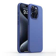 Coque Ultra Fine Silicone Souple 360 Degres Housse Etui YK1 pour Apple iPhone 15 Pro Bleu