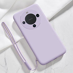 Coque Ultra Fine Silicone Souple 360 Degres Housse Etui YK1 pour Huawei Mate 60 Violet Clair