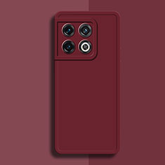 Coque Ultra Fine Silicone Souple 360 Degres Housse Etui YK1 pour OnePlus 10 Pro 5G Vin Rouge