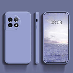 Coque Ultra Fine Silicone Souple 360 Degres Housse Etui YK1 pour OnePlus 11 5G Gris Lavende