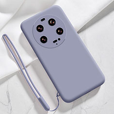 Coque Ultra Fine Silicone Souple 360 Degres Housse Etui YK1 pour Xiaomi Mi 13 Ultra 5G Gris Lavende