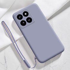 Coque Ultra Fine Silicone Souple 360 Degres Housse Etui YK1 pour Xiaomi Mi 14 5G Gris Lavende