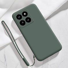 Coque Ultra Fine Silicone Souple 360 Degres Housse Etui YK1 pour Xiaomi Mi 14 5G Vert Nuit