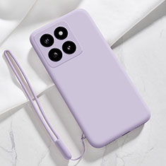 Coque Ultra Fine Silicone Souple 360 Degres Housse Etui YK1 pour Xiaomi Mi 14 5G Violet Clair
