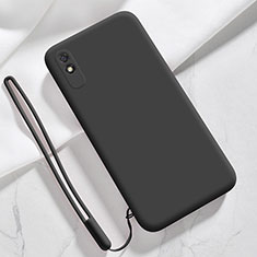 Coque Ultra Fine Silicone Souple 360 Degres Housse Etui YK1 pour Xiaomi Redmi 9A Noir