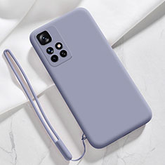Coque Ultra Fine Silicone Souple 360 Degres Housse Etui YK1 pour Xiaomi Redmi Note 11 4G (2021) Gris Lavende