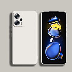 Coque Ultra Fine Silicone Souple 360 Degres Housse Etui YK1 pour Xiaomi Redmi Note 11T Pro 5G Blanc