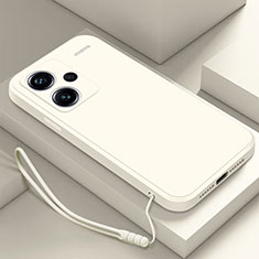 Coque Ultra Fine Silicone Souple 360 Degres Housse Etui YK1 pour Xiaomi Redmi Note 13 Pro+ Plus 5G Blanc
