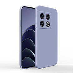 Coque Ultra Fine Silicone Souple 360 Degres Housse Etui YK3 pour OnePlus 10 Pro 5G Gris Lavende