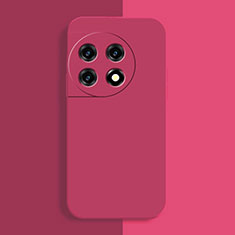 Coque Ultra Fine Silicone Souple 360 Degres Housse Etui YK3 pour OnePlus 11 5G Rose Rouge