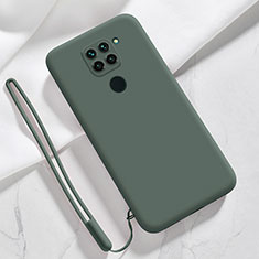 Coque Ultra Fine Silicone Souple 360 Degres Housse Etui YK3 pour Xiaomi Redmi Note 9 Vert Nuit