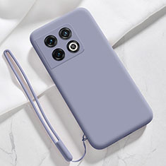 Coque Ultra Fine Silicone Souple 360 Degres Housse Etui YK4 pour OnePlus 10 Pro 5G Gris Lavende
