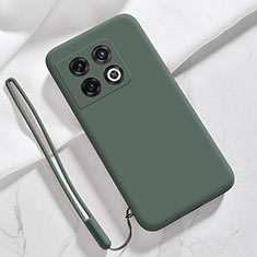 Coque Ultra Fine Silicone Souple 360 Degres Housse Etui YK4 pour OnePlus 10 Pro 5G Vert Nuit