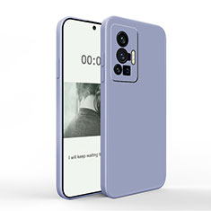 Coque Ultra Fine Silicone Souple 360 Degres Housse Etui YK4 pour Vivo X70 Pro 5G Gris Lavende