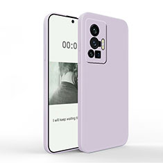 Coque Ultra Fine Silicone Souple 360 Degres Housse Etui YK4 pour Vivo X70 Pro 5G Violet Clair