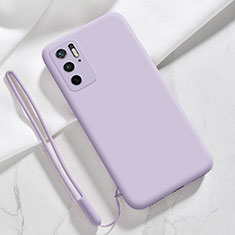 Coque Ultra Fine Silicone Souple 360 Degres Housse Etui YK4 pour Xiaomi Redmi Note 10 5G Violet Clair
