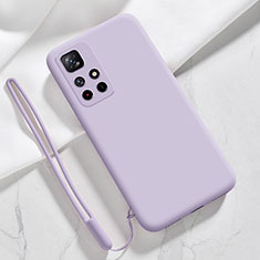 Coque Ultra Fine Silicone Souple 360 Degres Housse Etui YK5 pour Xiaomi Redmi Note 11 5G Violet Clair
