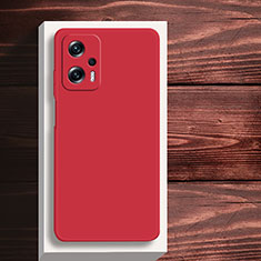 Coque Ultra Fine Silicone Souple 360 Degres Housse Etui YK5 pour Xiaomi Redmi Note 11T Pro 5G Rouge