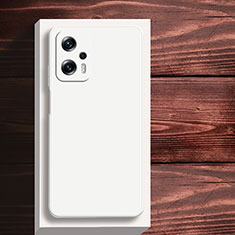 Coque Ultra Fine Silicone Souple 360 Degres Housse Etui YK5 pour Xiaomi Redmi Note 11T Pro+ Plus 5G Blanc