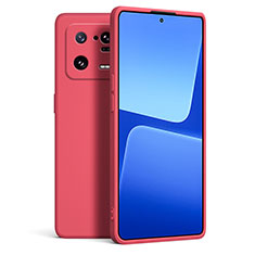 Coque Ultra Fine Silicone Souple 360 Degres Housse Etui YK6 pour Xiaomi Mi 13 5G Rouge