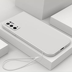 Coque Ultra Fine Silicone Souple 360 Degres Housse Etui YK6 pour Xiaomi Redmi Note 10 5G Blanc