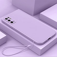 Coque Ultra Fine Silicone Souple 360 Degres Housse Etui YK6 pour Xiaomi Redmi Note 10 5G Violet