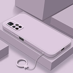 Coque Ultra Fine Silicone Souple 360 Degres Housse Etui YK6 pour Xiaomi Redmi Note 11 5G Violet Clair