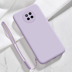 Coque Ultra Fine Silicone Souple 360 Degres Housse Etui YK6 pour Xiaomi Redmi Note 9T 5G Violet Clair