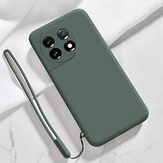 Coque Ultra Fine Silicone Souple 360 Degres Housse Etui YK8 pour OnePlus 11R 5G Vert Nuit