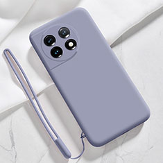 Coque Ultra Fine Silicone Souple 360 Degres Housse Etui YK8 pour OnePlus Ace 2 Pro 5G Gris Lavende