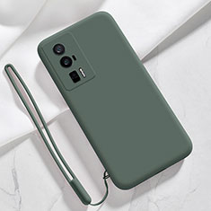 Coque Ultra Fine Silicone Souple 360 Degres Housse Etui YK8 pour Xiaomi Poco F5 Pro 5G Vert Nuit