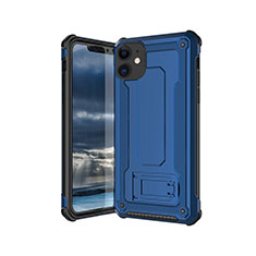 Coque Ultra Fine Silicone Souple 360 Degres Housse Etui Z01 pour Apple iPhone 11 Bleu et Noir