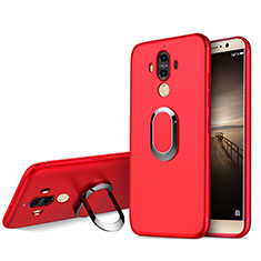 Coque Ultra Fine Silicone Souple avec Support Bague Anneau A04 pour Huawei Mate 9 Rouge