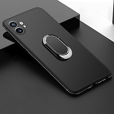 Coque Ultra Fine Silicone Souple avec Support Bague Anneau Aimante Magnetique A02 pour Nothing Phone 1 Noir
