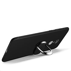 Coque Ultra Fine Silicone Souple avec Support Bague Anneau pour Xiaomi Redmi Note 4 Noir