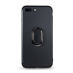 Coque Ultra Fine Silicone Souple et Support Bague Anneau pour Apple iPhone 8 Plus Noir
