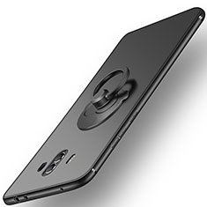 Coque Ultra Fine Silicone Souple et Support Bague Anneau pour Huawei Mate 10 Noir