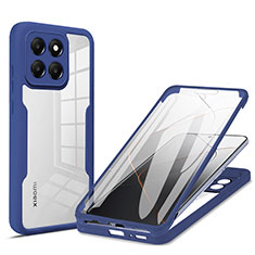 Coque Ultra Fine Silicone Souple Housse Etui 360 Degres Avant et Arriere pour Xiaomi Mi 14 5G Bleu