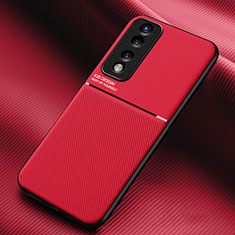 Coque Ultra Fine Silicone Souple Housse Etui avec Aimante Magnetique pour Huawei Honor 70 Pro 5G Rouge