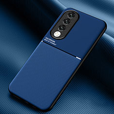 Coque Ultra Fine Silicone Souple Housse Etui avec Aimante Magnetique pour Huawei Honor 90 Pro 5G Bleu