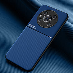 Coque Ultra Fine Silicone Souple Housse Etui avec Aimante Magnetique pour Huawei Honor Magic3 5G Bleu