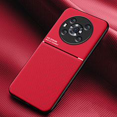 Coque Ultra Fine Silicone Souple Housse Etui avec Aimante Magnetique pour Huawei Honor Magic3 5G Rouge